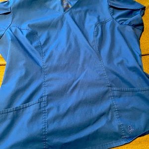 Jaanuu royal blue scrub top